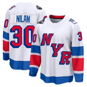 Chris Nilan Men's Fanatics Branded New York Rangers Breakaway White 2024 Stadium Series Jersey