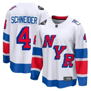 Braden Schneider Men's Fanatics Branded New York Rangers Breakaway White 2024 Stadium Series Jersey