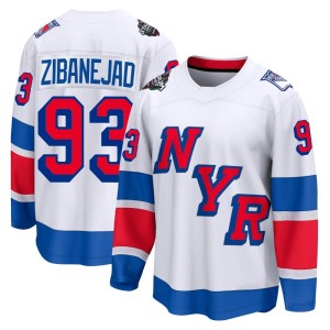 Mika Zibanejad Men's Fanatics Branded New York Rangers Breakaway White 2024 Stadium Series Jersey