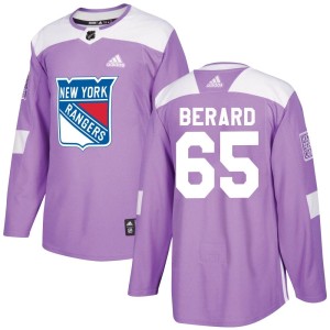 Brett Berard Youth Adidas New York Rangers Authentic Purple Fights Cancer Practice Jersey
