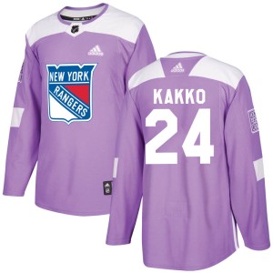Kaapo Kakko Youth Adidas New York Rangers Authentic Purple Fights Cancer Practice Jersey