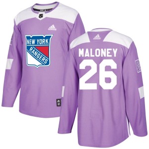 Dave Maloney Youth Adidas New York Rangers Authentic Purple Fights Cancer Practice Jersey