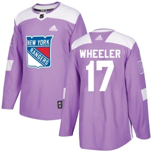 Blake Wheeler Youth Adidas New York Rangers Authentic Purple Fights Cancer Practice Jersey
