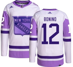 Nick Bonino Youth Adidas New York Rangers Authentic Hockey Fights Cancer Jersey
