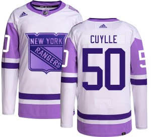 Will Cuylle Youth Adidas New York Rangers Authentic Hockey Fights Cancer Jersey