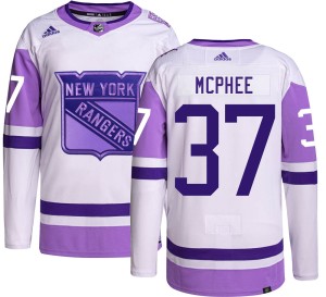 George Mcphee Youth Adidas New York Rangers Authentic Hockey Fights Cancer Jersey