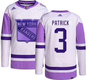 James Patrick Youth Adidas New York Rangers Authentic Hockey Fights Cancer Jersey