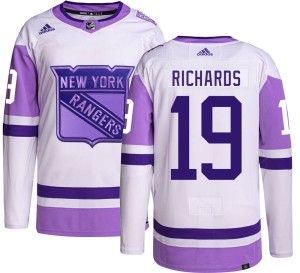 Brad Richards Youth Adidas New York Rangers Authentic Hockey Fights Cancer Jersey