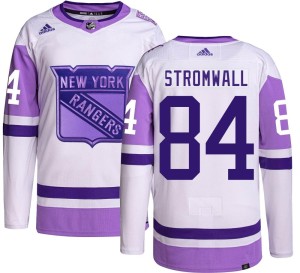 Malte Stromwall Youth Adidas New York Rangers Authentic Hockey Fights Cancer Jersey