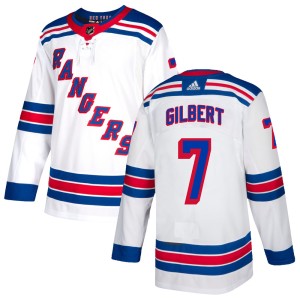 Rod Gilbert Men's Adidas New York Rangers Authentic White Jersey
