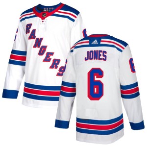 Zac Jones Men's Adidas New York Rangers Authentic White Jersey