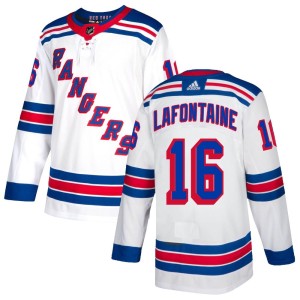 Pat Lafontaine Men's Adidas New York Rangers Authentic White Jersey