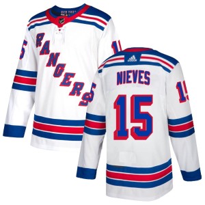 Boo Nieves Men's Adidas New York Rangers Authentic White Jersey