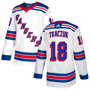 Walt Tkaczuk Men's Adidas New York Rangers Authentic White Jersey