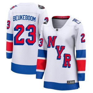 Jeff Beukeboom Women's Fanatics Branded New York Rangers Breakaway White 2024 Stadium Series Jersey