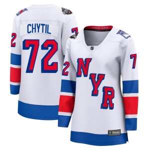 Filip Chytil Women's Fanatics Branded New York Rangers Breakaway White 2024 Stadium Series Jersey