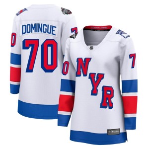Louis Domingue Women's Fanatics Branded New York Rangers Breakaway White 2024 Stadium Series Jersey