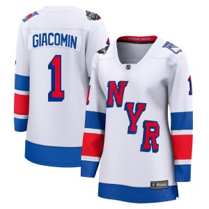 Eddie Giacomin Women's Fanatics Branded New York Rangers Breakaway White 2024 Stadium Series Jersey