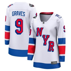 Adam Graves Women's Fanatics Branded New York Rangers Breakaway White 2024 Stadium Series Jersey