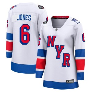 Zac Jones Women's Fanatics Branded New York Rangers Breakaway White 2024 Stadium Series Jersey