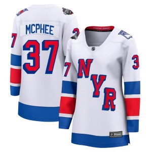 George Mcphee Women's Fanatics Branded New York Rangers Breakaway White 2024 Stadium Series Jersey