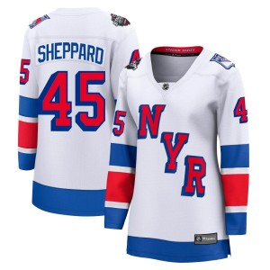 James Sheppard Women's Fanatics Branded New York Rangers Breakaway White 2024 Stadium Series Jersey