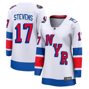 Kevin Stevens Women's Fanatics Branded New York Rangers Breakaway White 2024 Stadium Series Jersey