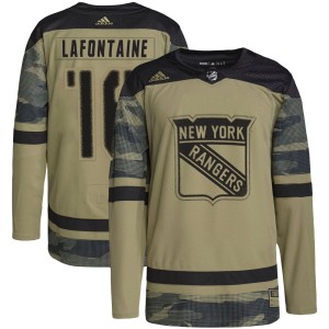 Pat Lafontaine Men's Adidas New York Rangers Authentic Camo Military Appreciation Practice Jersey