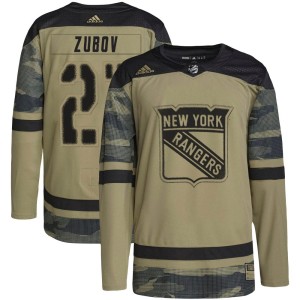 Sergei Zubov Men's Adidas New York Rangers Authentic Camo Military Appreciation Practice Jersey