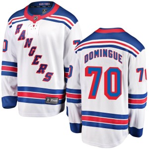 Louis Domingue Youth Fanatics Branded New York Rangers Breakaway White Away Jersey