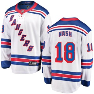 Riley Nash Youth Fanatics Branded New York Rangers Breakaway White Away Jersey