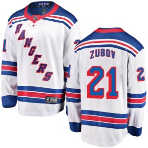 Sergei Zubov Youth Fanatics Branded New York Rangers Breakaway White Away Jersey