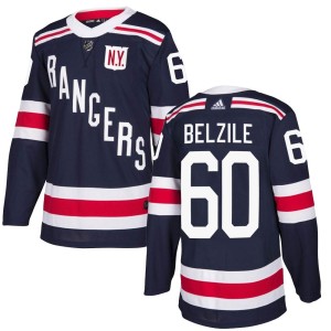 Alex Belzile Youth Adidas New York Rangers Authentic Navy Blue 2018 Winter Classic Home Jersey
