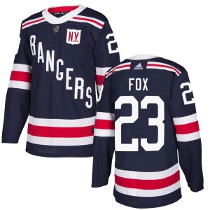 Adam Fox Youth Adidas New York Rangers Authentic Navy Blue 2018 Winter Classic Home Jersey