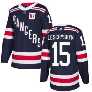 Jake Leschyshyn Youth Adidas New York Rangers Authentic Navy Blue 2018 Winter Classic Home Jersey
