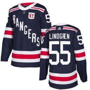 Ryan Lindgren Youth Adidas New York Rangers Authentic Navy Blue 2018 Winter Classic Home Jersey