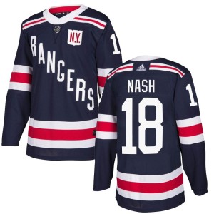 Riley Nash Youth Adidas New York Rangers Authentic Navy Blue 2018 Winter Classic Home Jersey