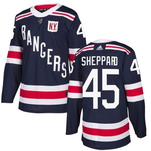 James Sheppard Youth Adidas New York Rangers Authentic Navy Blue 2018 Winter Classic Home Jersey