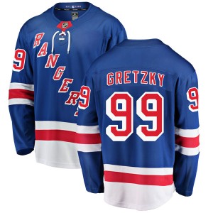 Wayne Gretzky Youth Fanatics Branded New York Rangers Breakaway Blue Home Jersey