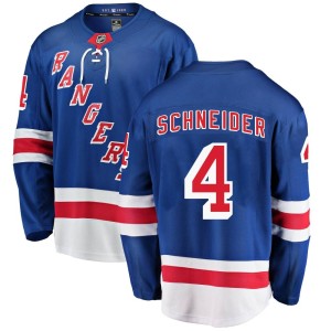 Braden Schneider Youth Fanatics Branded New York Rangers Breakaway Blue Home Jersey