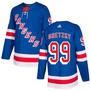 Wayne Gretzky Youth Adidas New York Rangers Authentic Royal Blue Home Jersey