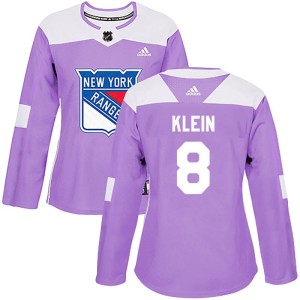Kevin Klein Women's Adidas New York Rangers Authentic Purple Fights Cancer Practice Jersey