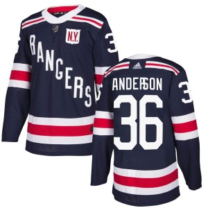 Glenn Anderson Youth Adidas New York Rangers Authentic Navy Blue 2018 Winter Classic Home Jersey